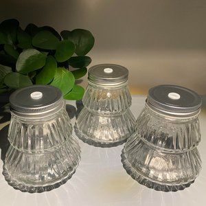 Holiday Time 24 Oz Green Glass Christmas Tree Beverage Sipper  - set of 3